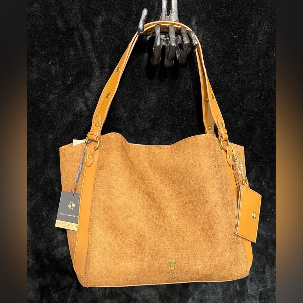 🤎🤎House of Harlow 1960 stunning Brown Faux Suede large Luxe Tote🤎🤎NWT - Picture 9 of 14
